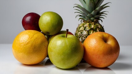 Still Life Fruit Clean and Minimalist Avatar Images on White Background