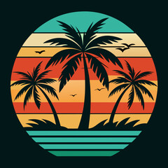 Summer t-shirt design bundle, summer beach vacation t-shirts, summer surfing t-shirt vector design