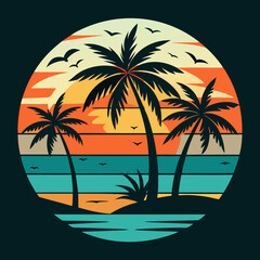 Summer t-shirt design bundle, summer beach vacation t-shirts, summer surfing t-shirt vector design