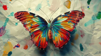 butterfly on a wall