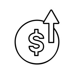 coin with arrow