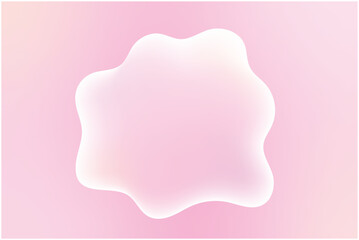 Abstract pastel pink background featuring a soft blob with a white outline for dreamy and cute design project