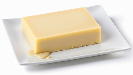 Butter block isolated on transparent or white background