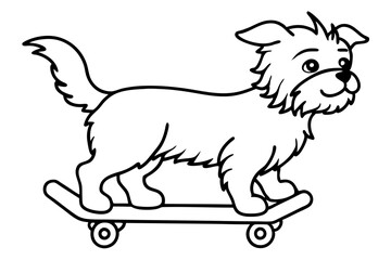 Sure! How about Shih Tzu Skateboarding Vector Design line Art vector illustration