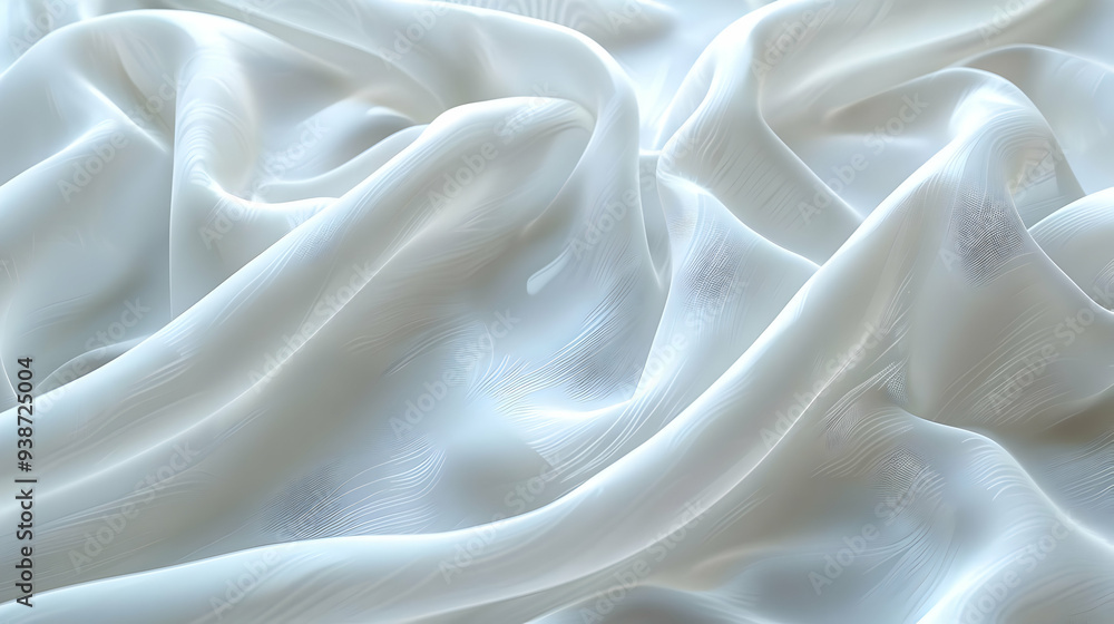 Aufkleber white fabric draped softly with delicate lines creating a luxurious background