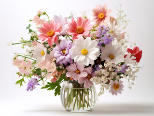 Wooden surface with petals and porcelain vase.