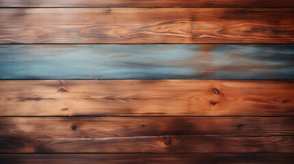 Naklejka premium Rustic Wooden Background with Blue Accents: Perfect for Rustic, Farmhouse, and Vintage Designs