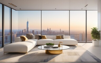 Fototapeta premium beautiful apartment, interior. 3d rendering