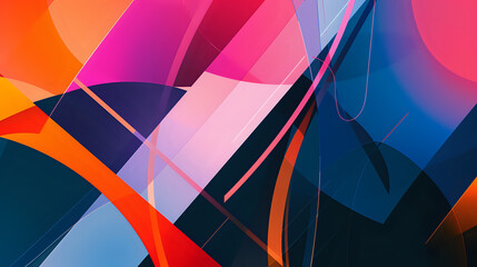 Abstract geometric background featuring rich colors and dynamic forms for a vibrant visual effect.
