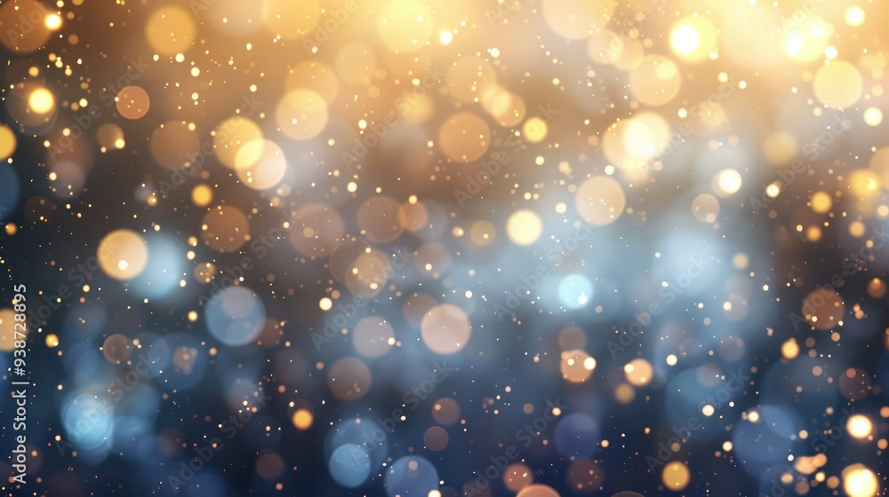 Poster abstract holiday background with shimmering lights and soft bokeh.