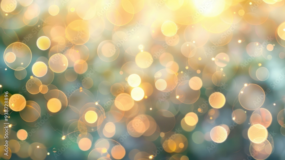 Aufkleber abstract holiday background with shimmering lights and soft bokeh.