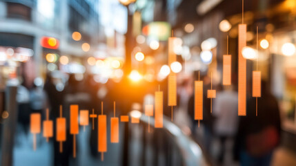 upward-trending stock market chart depicting business growth and financial success. The graph showcases a steady increase, symbolizing economic recovery, positive market trends, and investor confidenc
