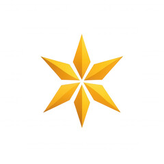 Obraz premium Eight-pointed star icon in gold color perfect for decoration or logo design