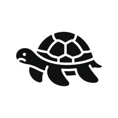 Animal turtle silhouette vector.