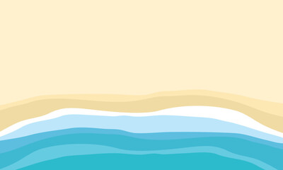 Top view of beach in summer holidays concept. Summer Beach