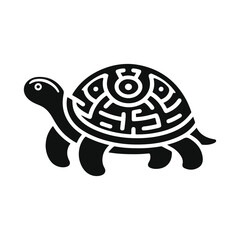 Animal turtle silhouette vector.