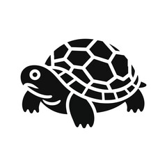 Animal turtle silhouette vector.