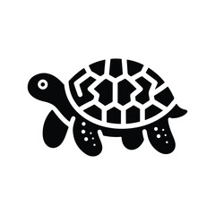 Animal turtle silhouette vector.