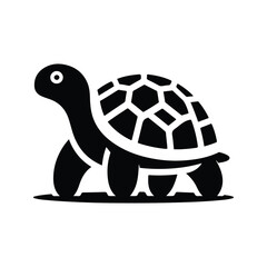 Animal turtle silhouette vector.