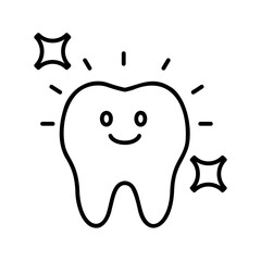 tooth with sparkle