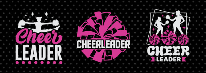 Cheerleader SVG Cheerleading Cheer Life Bundle Cheer Team Cheer Quote Design PET 00670
