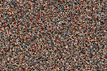 A pixel art pattern with small colorful squares arranged in a random playful design, AI Generated