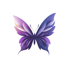 Beautiful and delicate purple butterfly illustration with intricate wing details ideal for design projects.