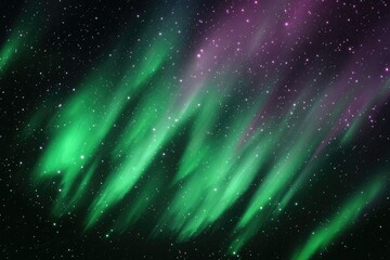 Vibrant auroras dancing across a starry night sky