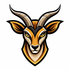 antelope head logo icon vector 