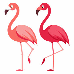 flamingo bird vector logo icon