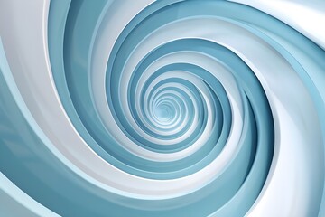 Abstract Blue and White Spiral