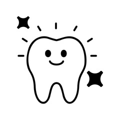 tooth with sparkle