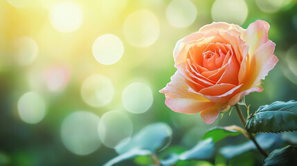 soft-focus effect adds a dreamy, ethereal quality to the image, emphasizing the rose's elegance and grace