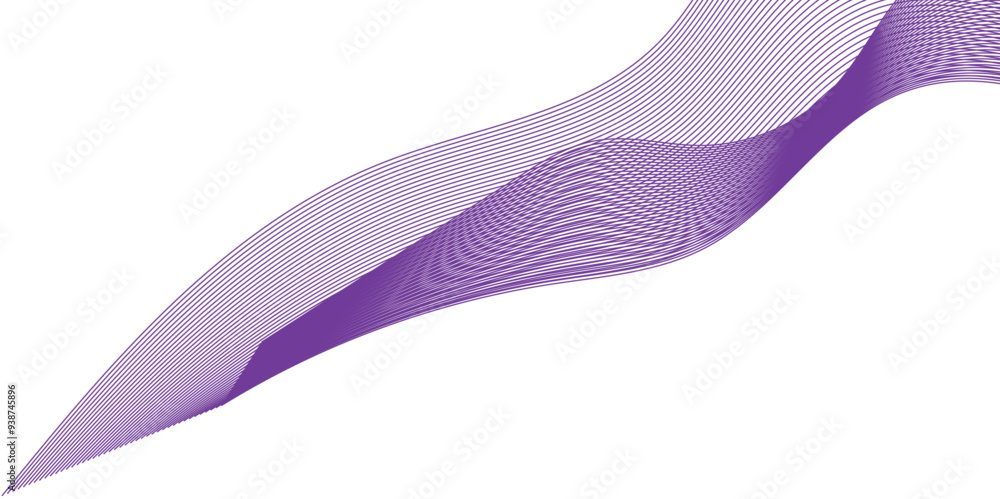 Poster abstract colorful purple lines on a white background. digital frequency track equalizer. digital fre