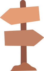 wooden direction sign
