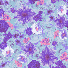 watercolor floral pattern 