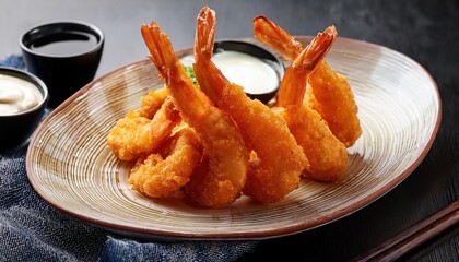 Salt and pepper shrimp with a crispy shell-on texture. Lightly dusted with seasoned flour and flash-fried. The edible shell adds extra crunch and flavor.
