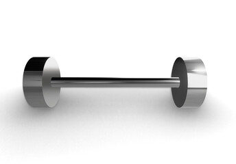 3d barbell transparent png with shadow