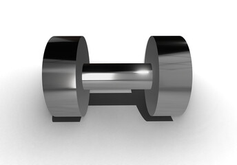3d dumbbell transparent png with shadow