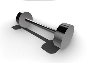 3d barbell transparent png with shadow