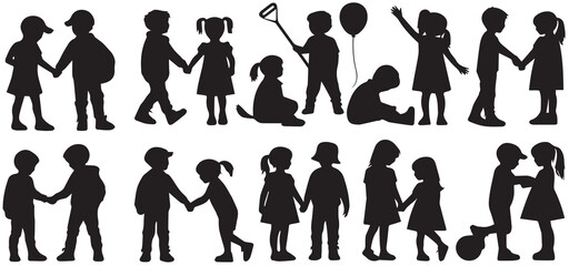 silhouette kids, friendship set, silhouette kids