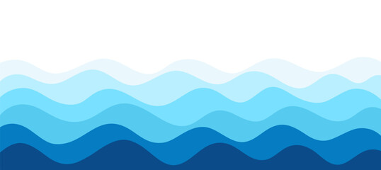 Blue sea waves. Ocean waves pattern, beach coastline.