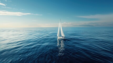 Obraz premium Sailing into the Azure Horizon