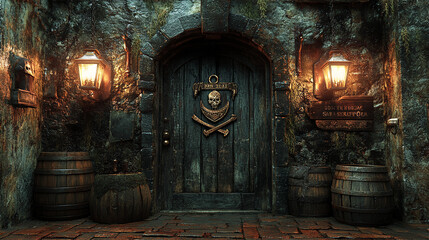 Fototapeta premium pirate bar, bar, elegant bar, restaurant, classic bar, luxury, gorgeous, 