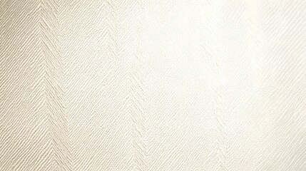Fototapeta premium A close-up of a textured cream-colored herringbone patterned fabric background ideal for design and textile projects.