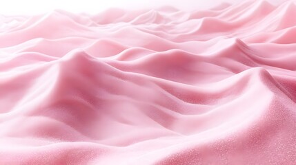 A soft, textured surface of pink fabric creates a dreamy and romantic atmosphere. 