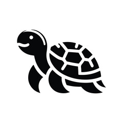 Animal turtle silhouette vector.