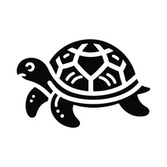 Animal turtle silhouette vector.