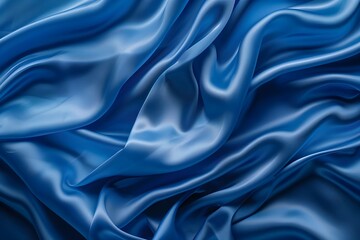 Obraz premium Abstract Blue Satin Drape