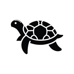 Animal turtle silhouette vector.